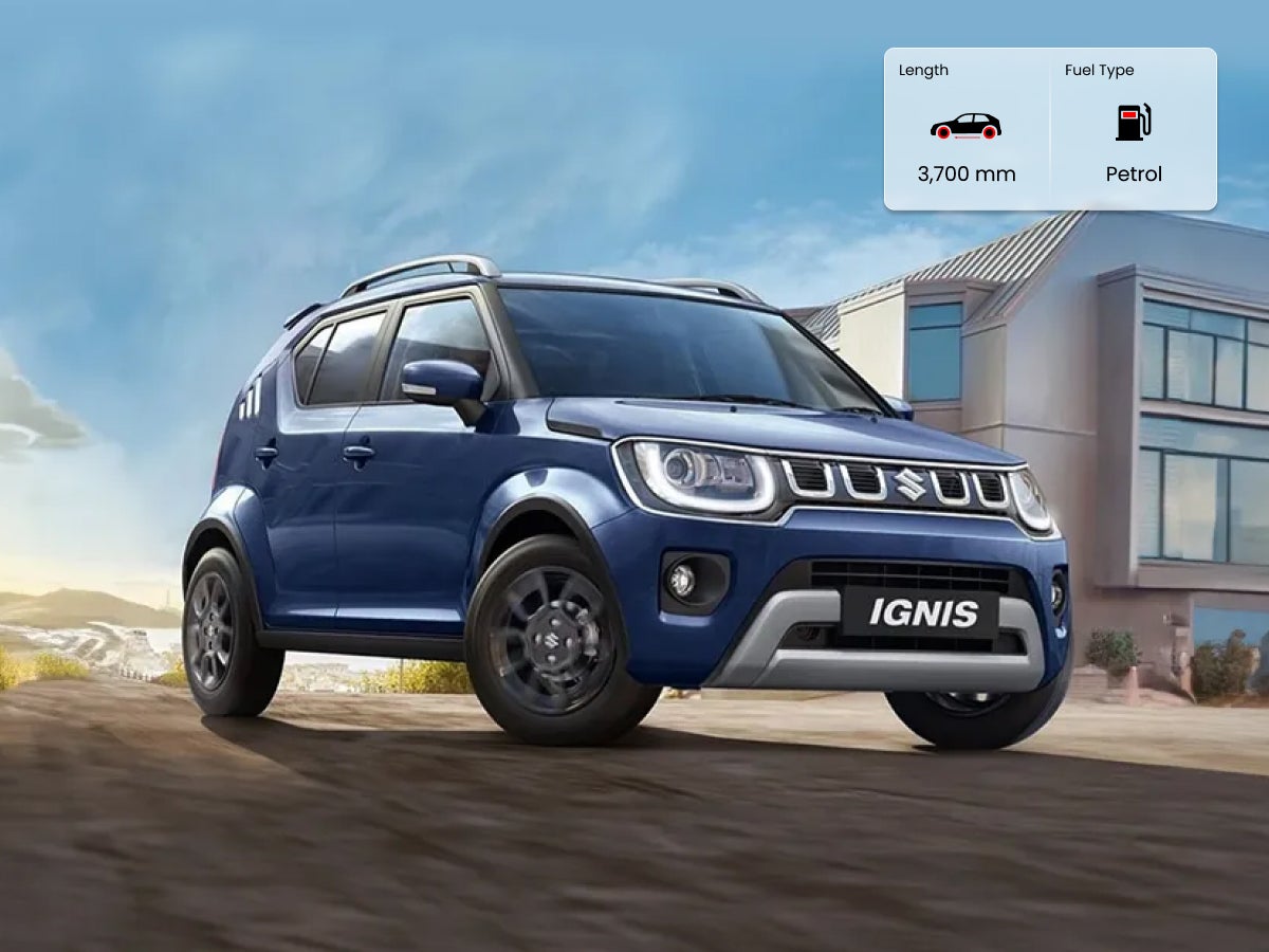 Maruti Suzuki S-Presso car image with dimensions in mm and fuel type details