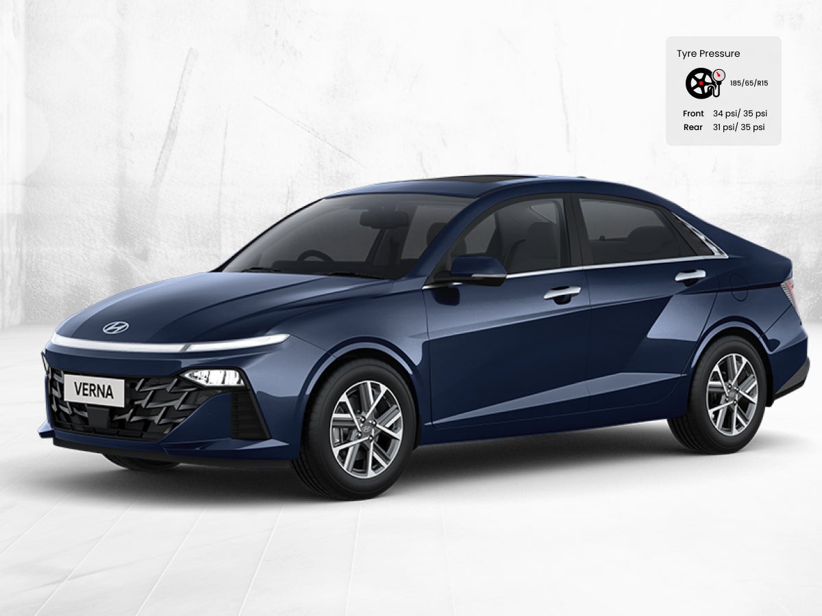 Hyundai Verna tyre pressure