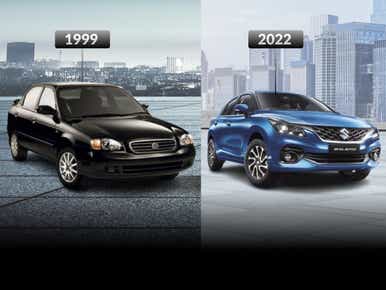 Evolution of the Maruti Suzuki Baleno over the years