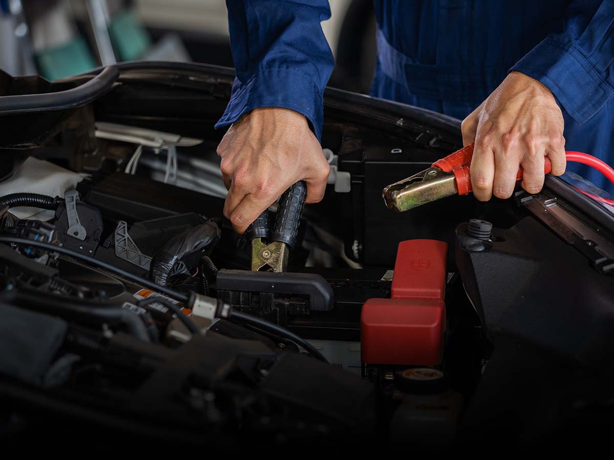 Jump start a car