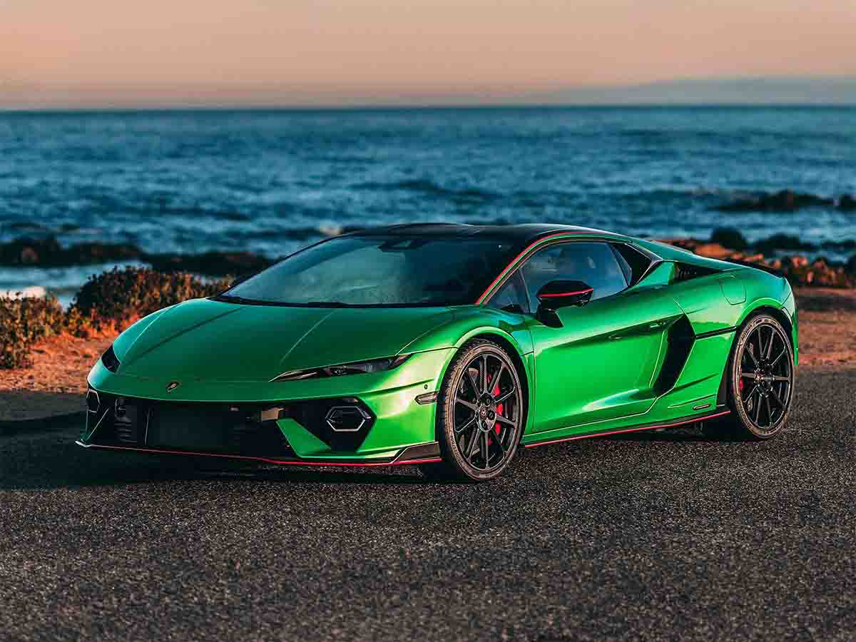 Lamborghini Temerario sports car with powerful V8 hybrid engine