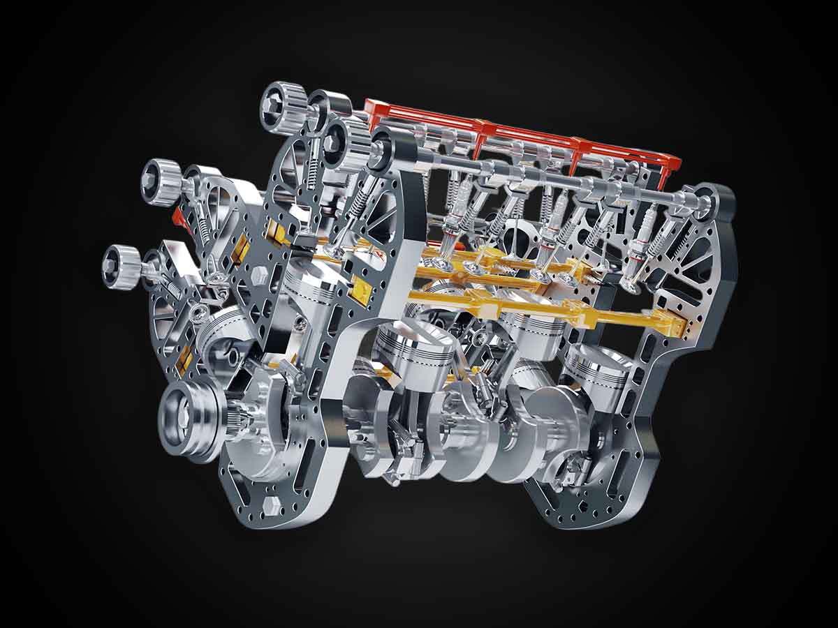 High-performance V8 engine
