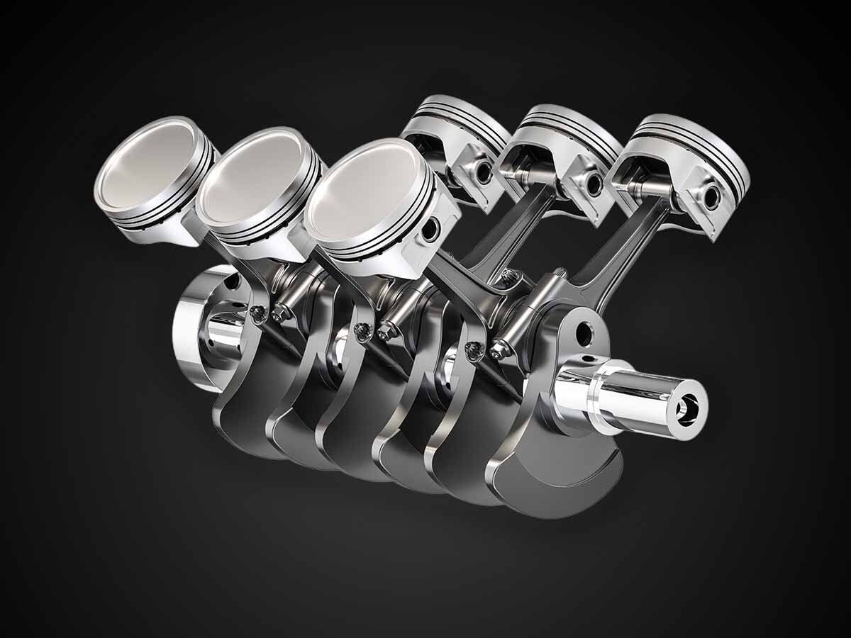 A Car's V6 Engine Layout