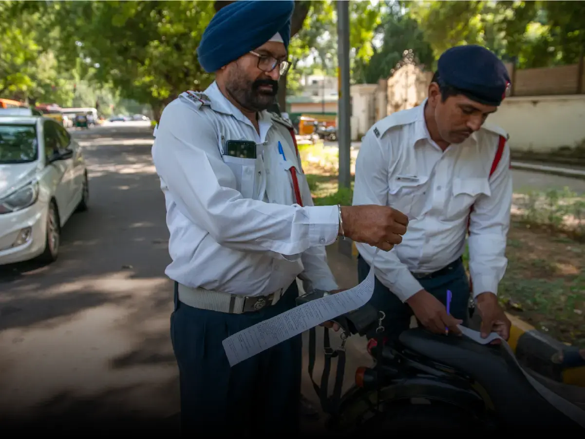 भारत में ट्रैफिक चालान