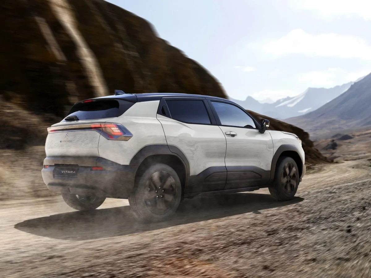 new 2025 maruti suzuki e vitara evx rear side design
