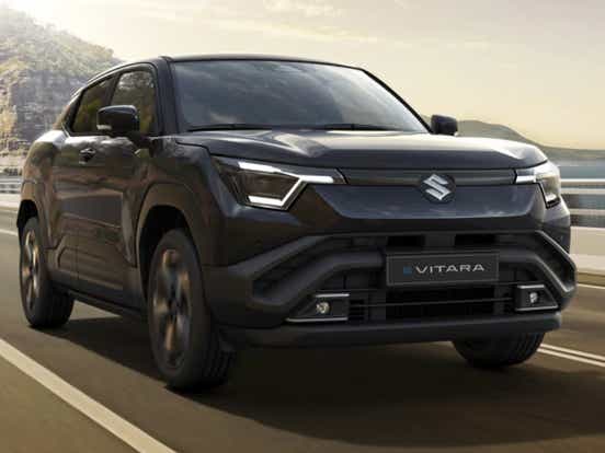 new 2025 maruti suzuki e vitara evx front design black