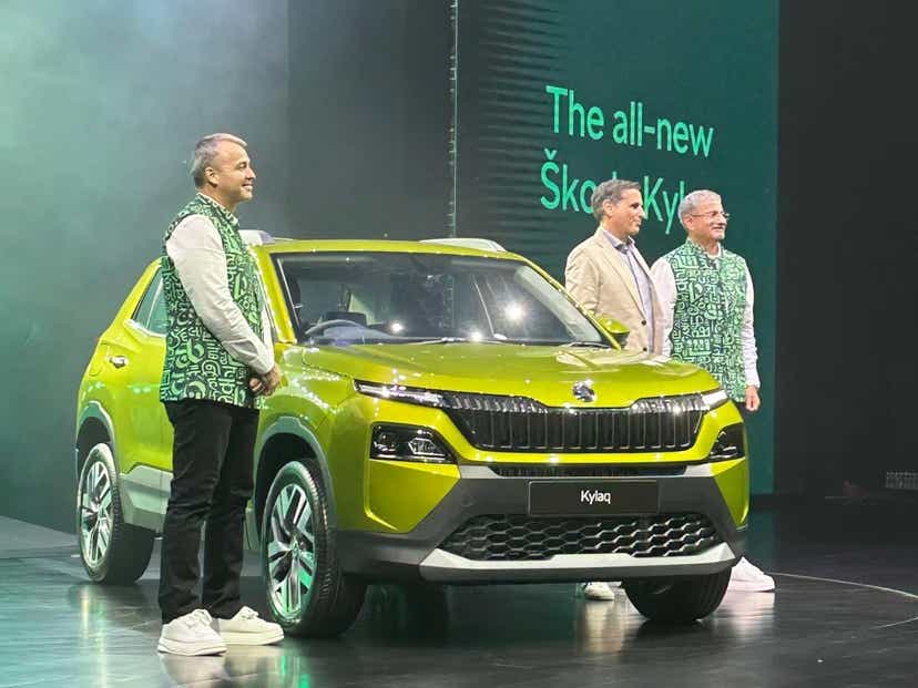 new 2024 skoda kylaq launched in india front