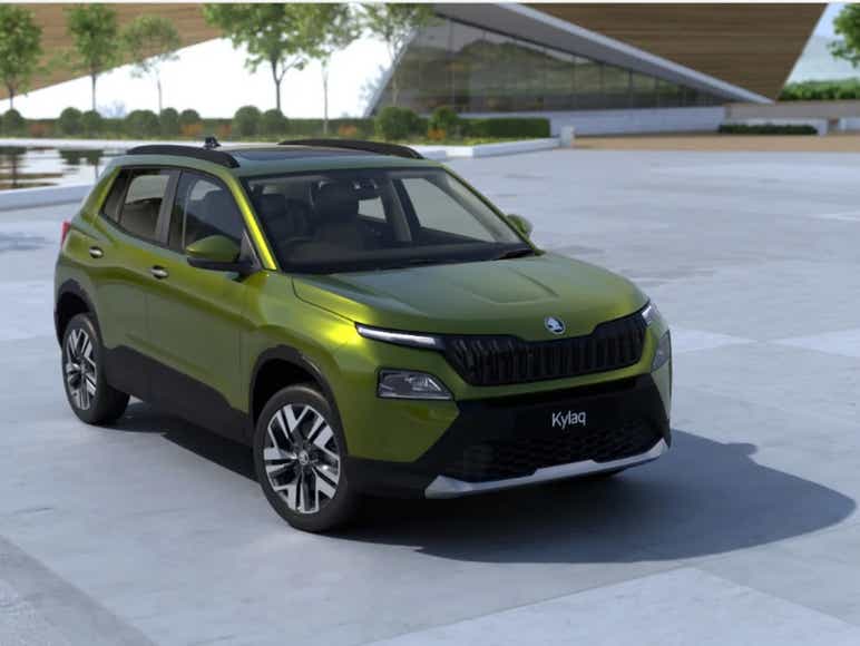2024 skoda kylaq colour options olive gold green
