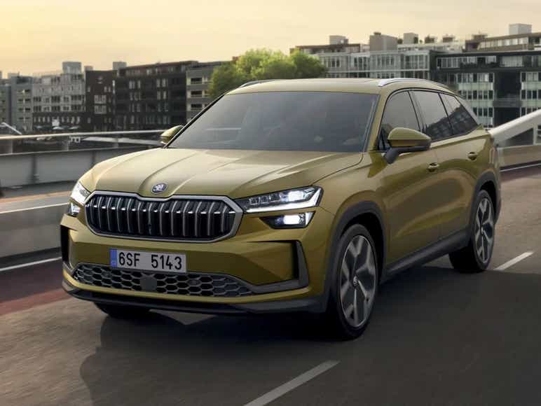 new 2025 skoda kodiaq front design