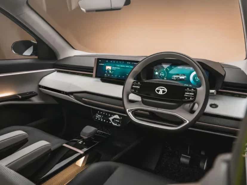 upcoming new 2025 tata sierra ev interior features dashboard