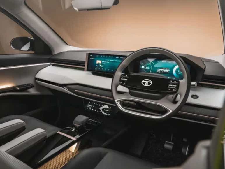 upcoming new 2025 tata sierra ev interior features dashboard