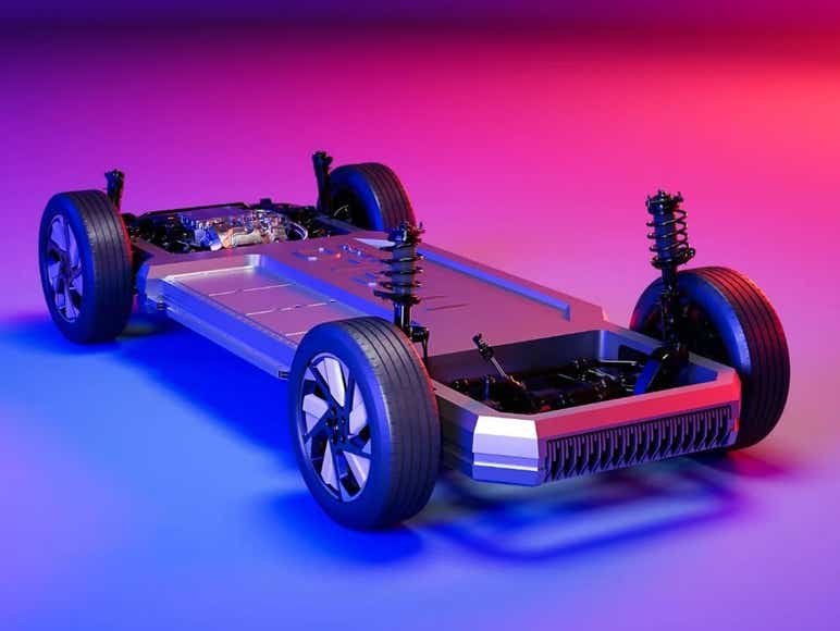 new mahindra inglo platform electric skateboard modular vw meb
