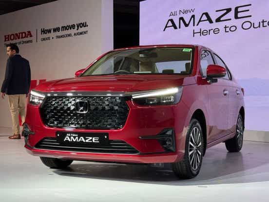new 2024 honda amaze red front design ashish