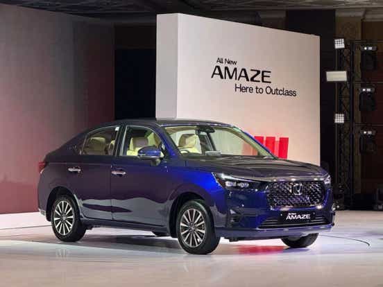 new 2024 honda amaze blue launched in india ashish
