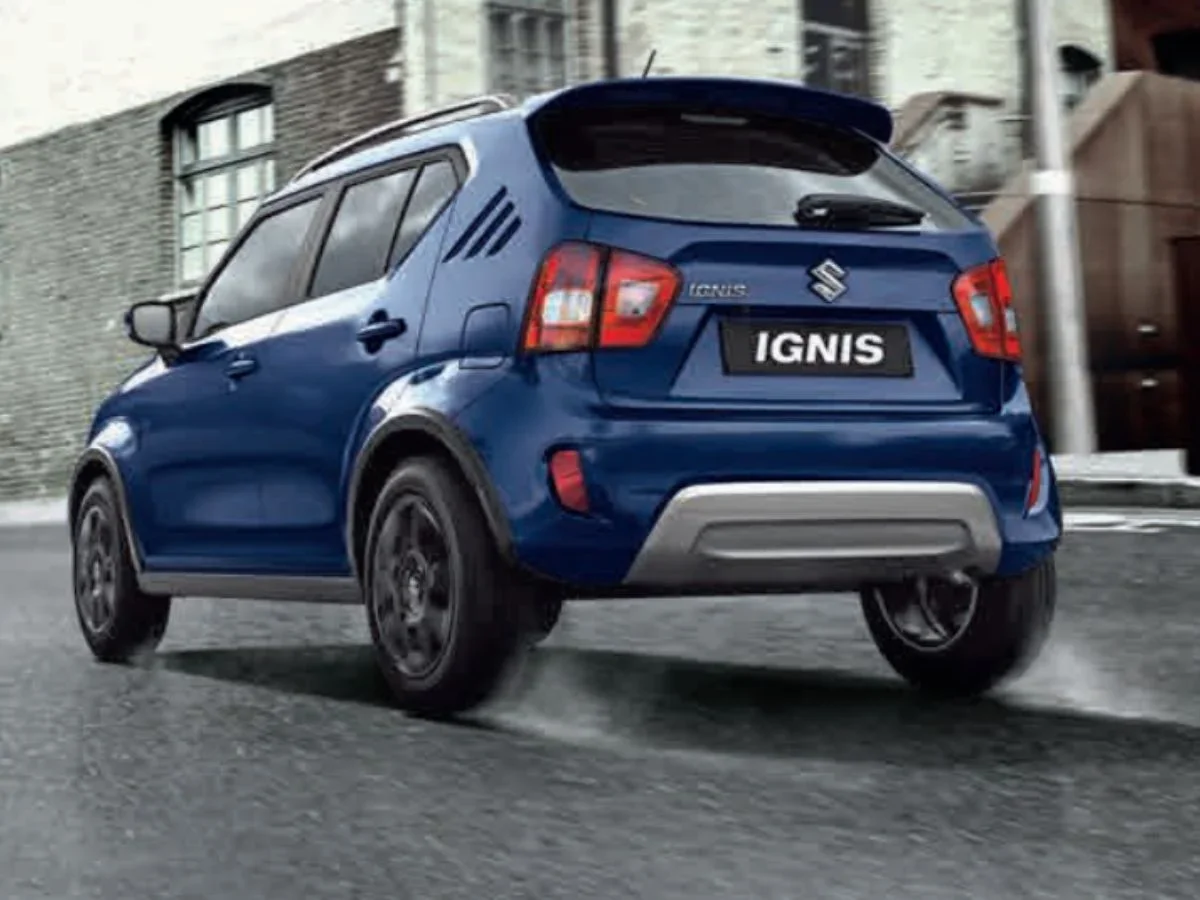 2025 maruti suzuki ignis blue rear design