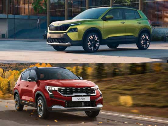 2025 skoda kylaq vs kia sonet mileage comparison