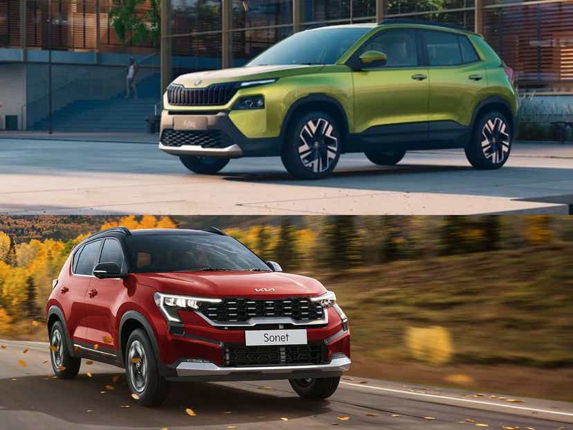 2025 skoda kylaq vs kia sonet mileage comparison