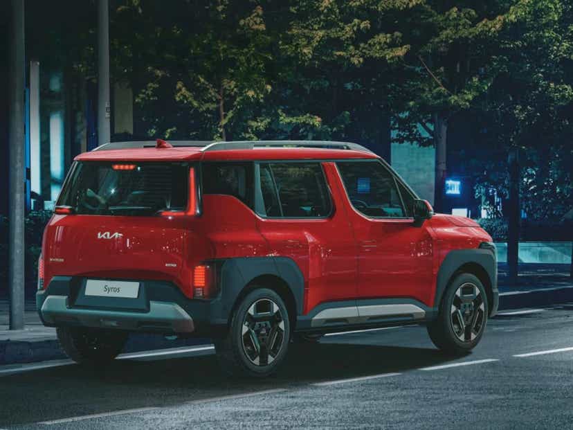2025 kia syros price in india design red exterior