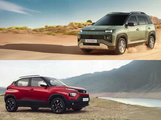 2025 hyundai exter vs tata punch mileage comparison claimed figures