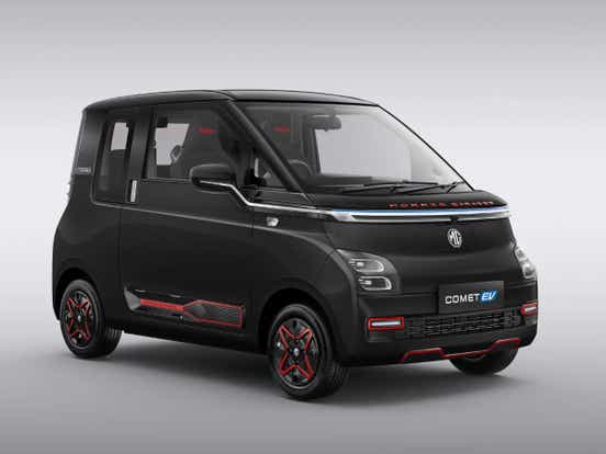 2025 mg comet blackstorm price in india launched design exterior