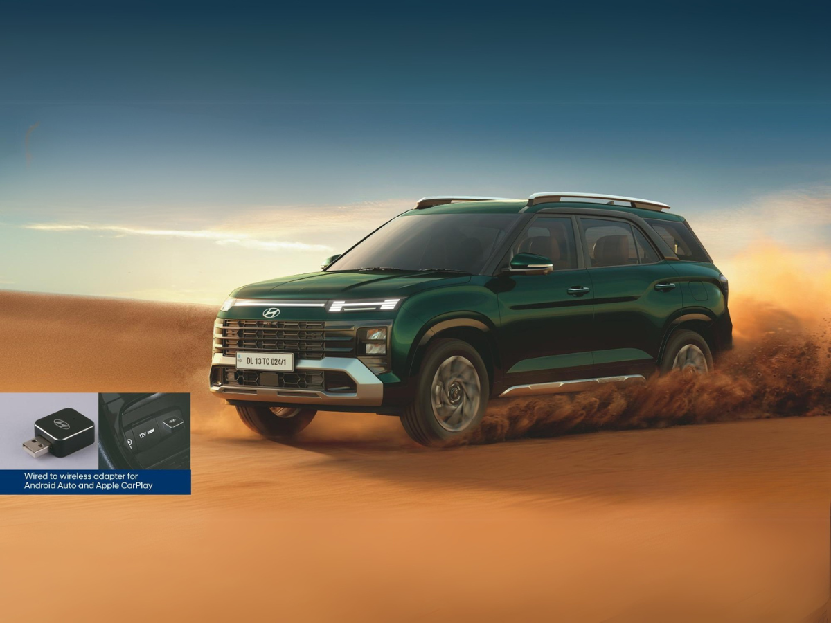 Hyundai Alcazar wireless Android Auto and Apple CarPlay adapter