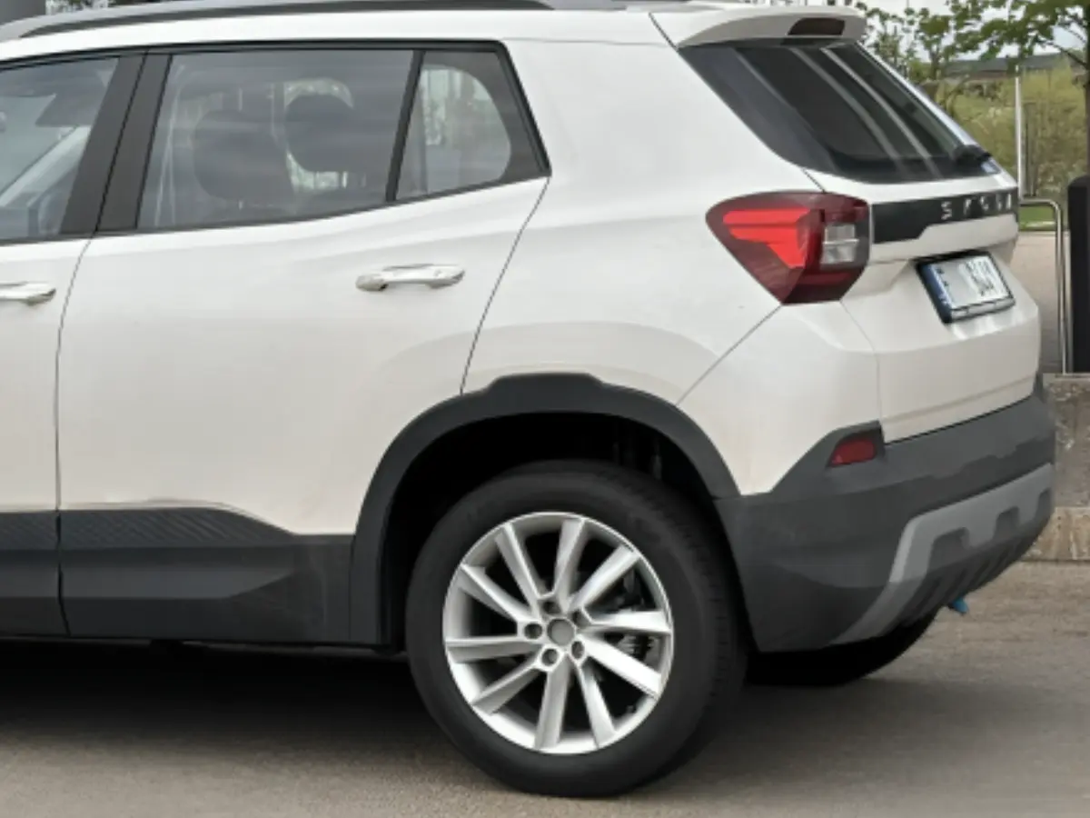 Skoda Kylaq spied with rear disc