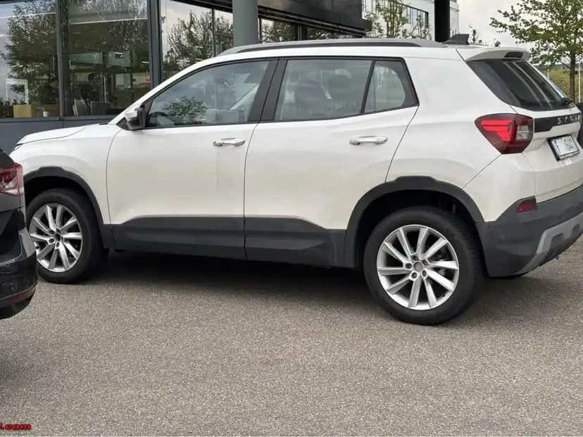 Skoda Kylaq spied with rear disc