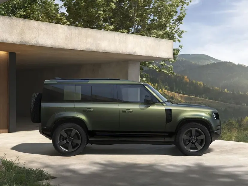 new land rover defender 110 green metallic updated suv design