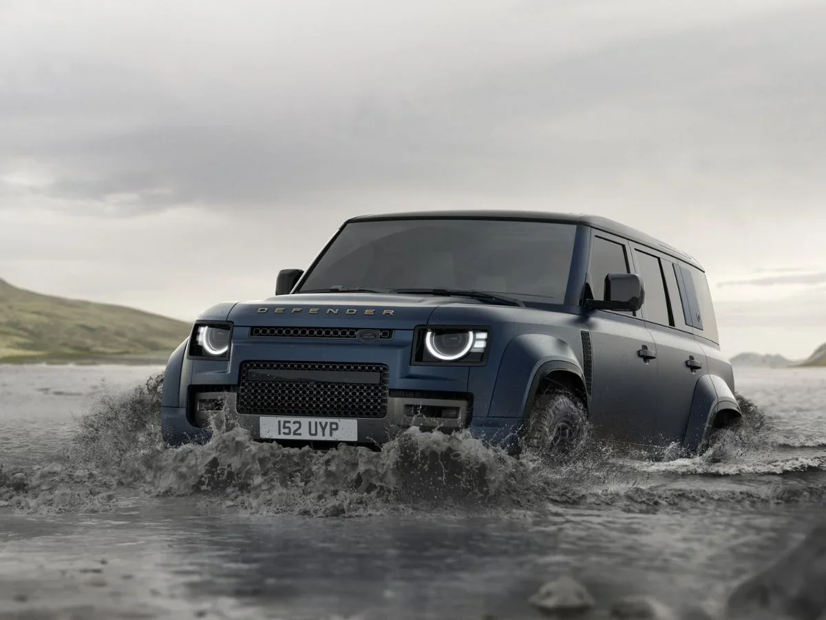 land rover defender 2025 water wading depth capacity blue matte octa 
