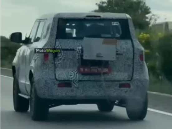 new mahindra suv spied upcoming rear design multi link suspension motowagon