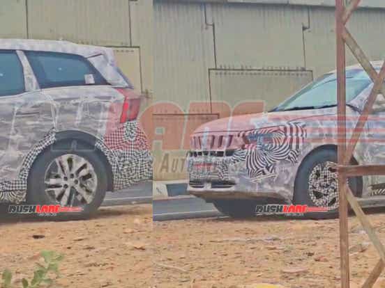 Mahindra XUV700 facelift spotted