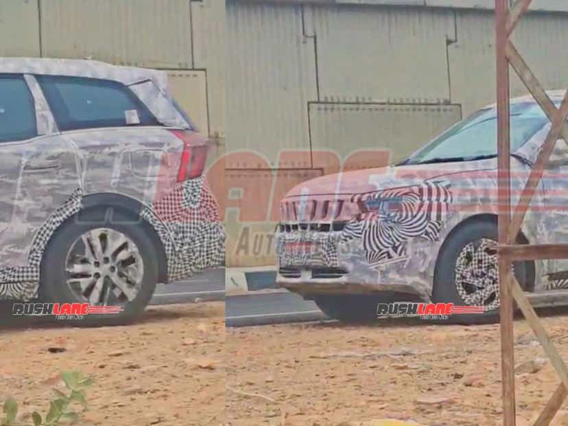 Mahindra XUV700 facelift spotted