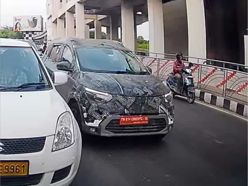 2025 Renault Triber facelift spotted on test