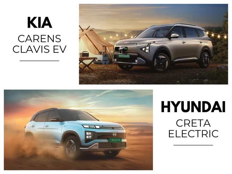 2025 kia carens clavis ev vs hyundai creta electric design aryan