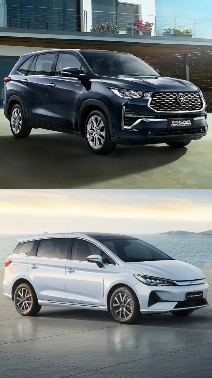 2024 toyota innova hycross vs byd emax 7 comparsion suv mpv which one is better