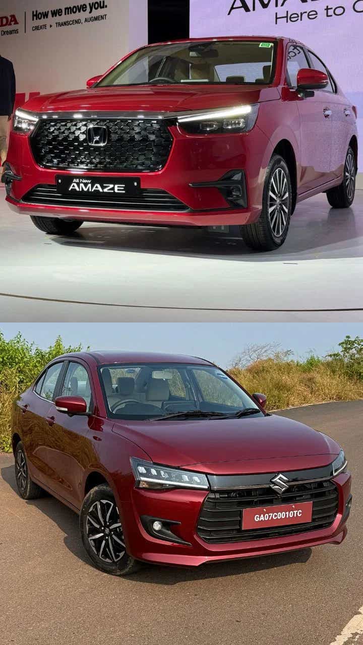 honda amaze vs maruti suzuki dzire design