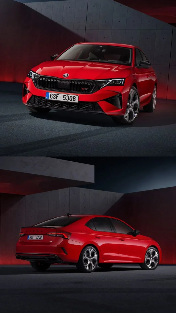 2025 skoda octavia vrs red rs design exterior india