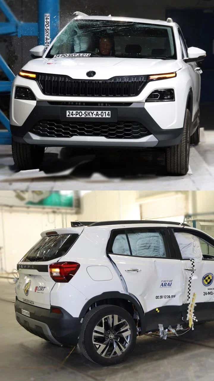 2025 skoda kylaq crash test safety rating bharat ncap
