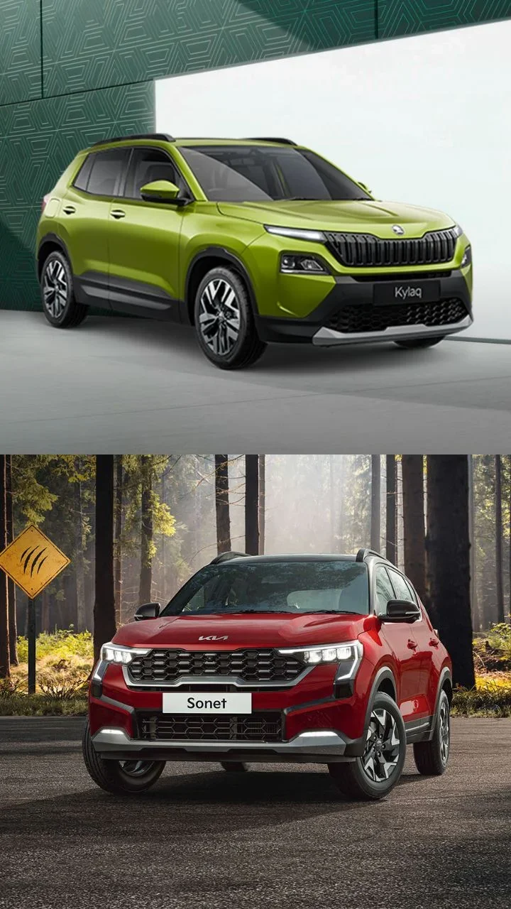 new 2025 skoda kylaq vs kia sonet mileage comparison official