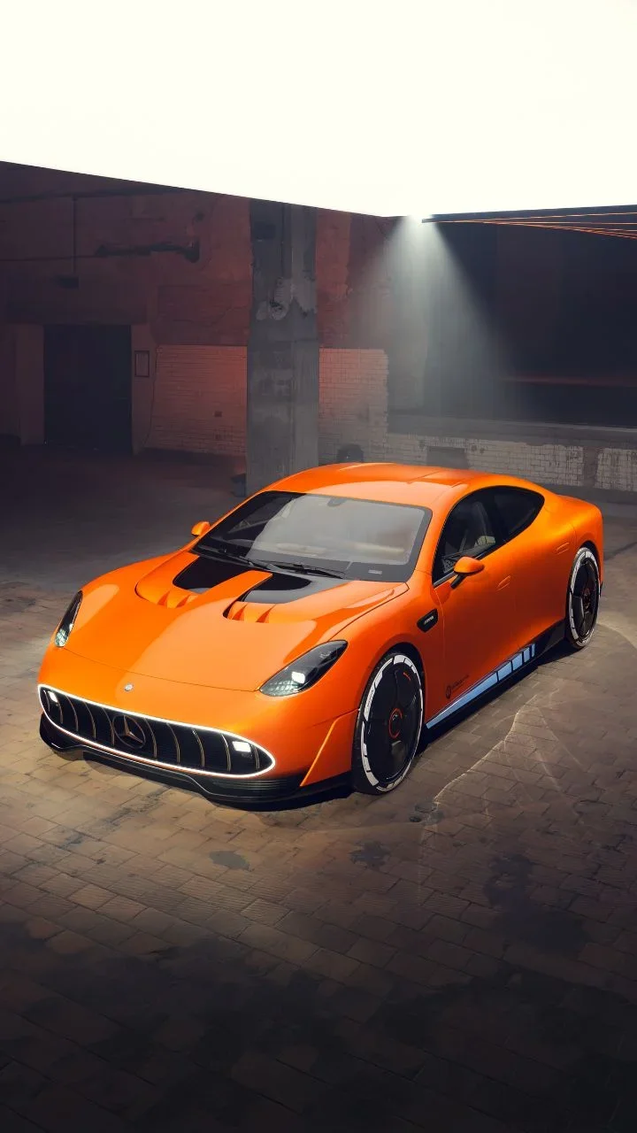 mercedes amg concept gt xx ev top view