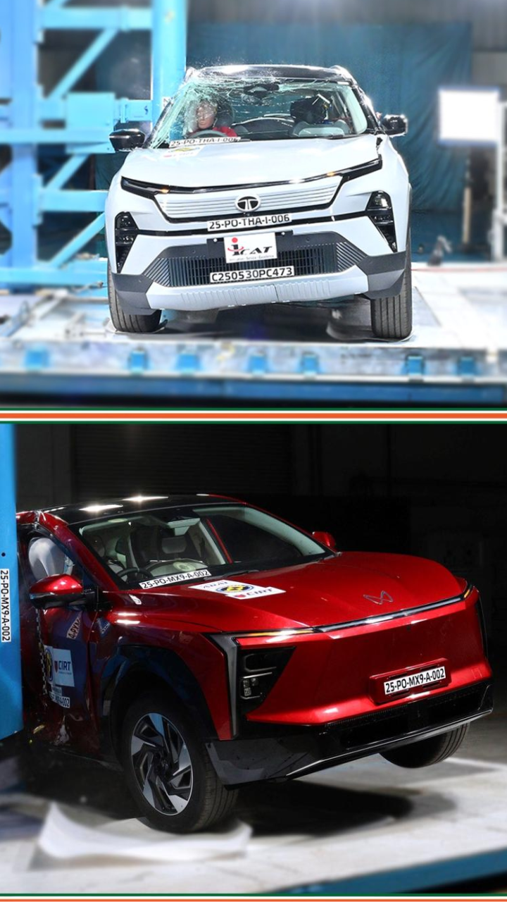 tata harrier ev vs mahindra xev 9e safety rating comparison