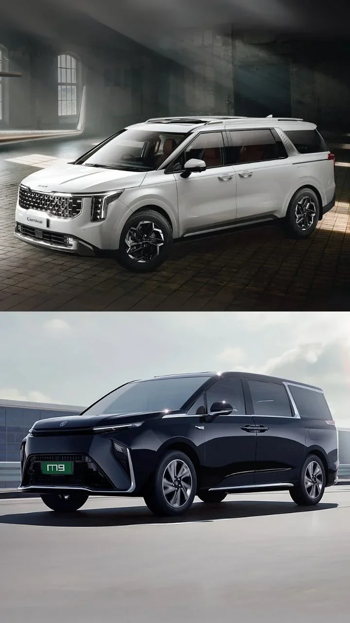 2025 kia carnival vs mg m9 comparison design exterior
