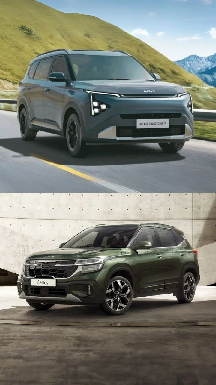 2025 kia carens clavis vs seltos front design mileage