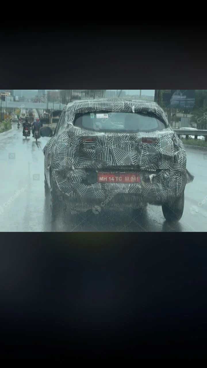 upcoming tata punch facelift spied rear design cardekho