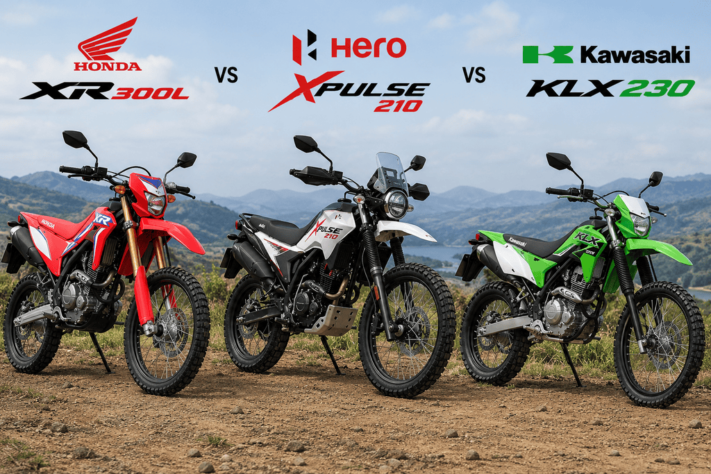 Honda XR300L vs Hero Xpulse 210 vs Kawasaki KLX230: Compared