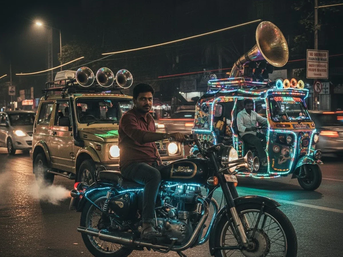 Modified Exhausts, Loud Horns & Fancy Lights-