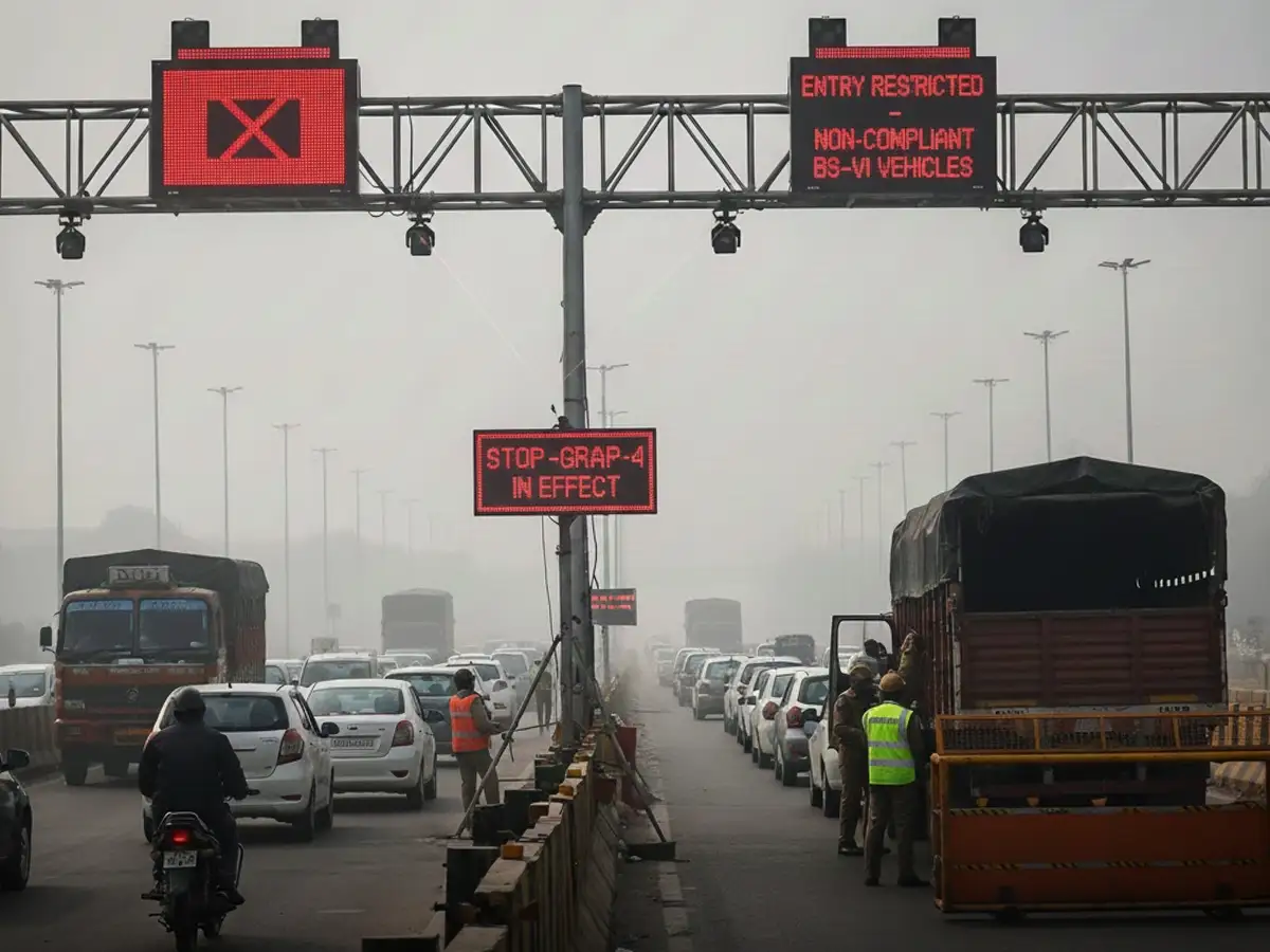 Delhi Implements GRAP-4 as Pollution Worsens; Entry Restricted for Nearly 1.2 Million Vehicles