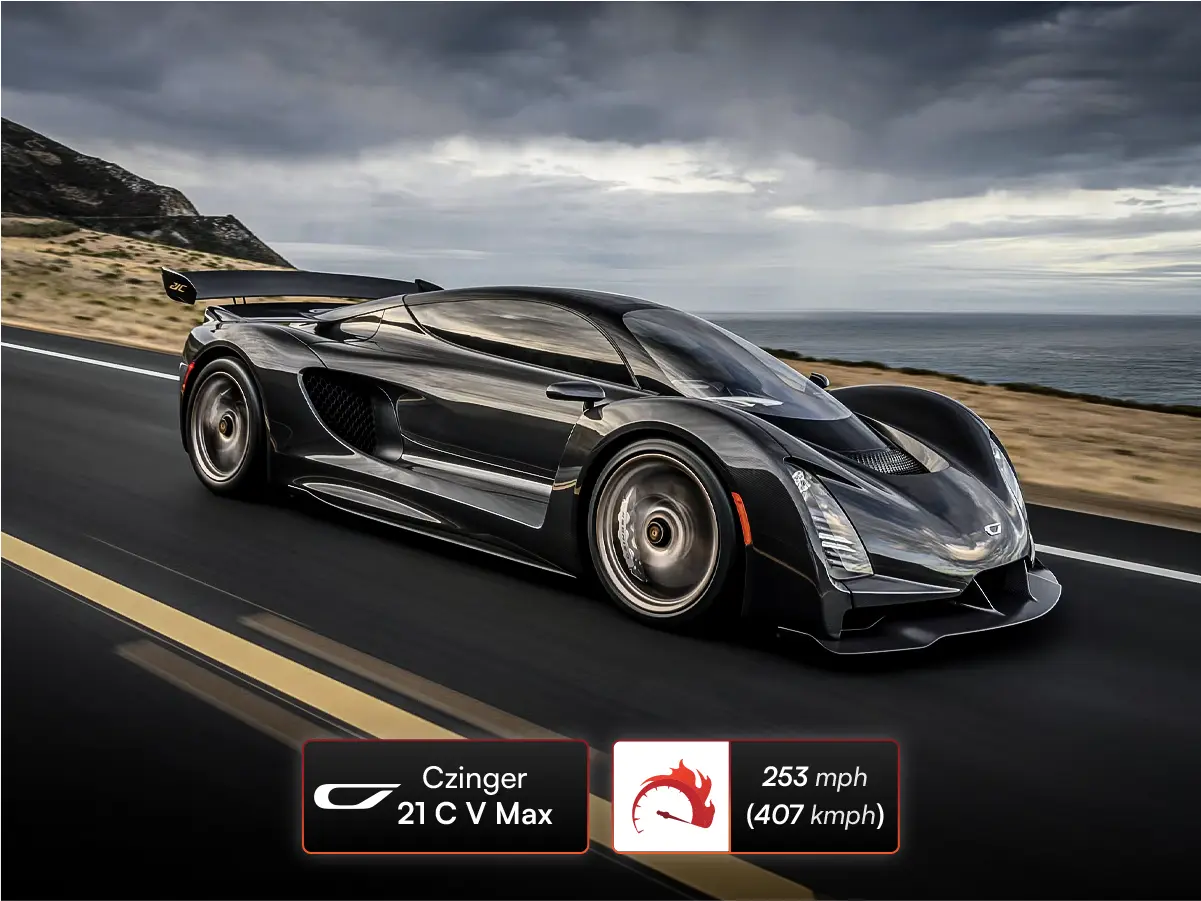 Czinger 21 C V Max | 253mph (407km/h)