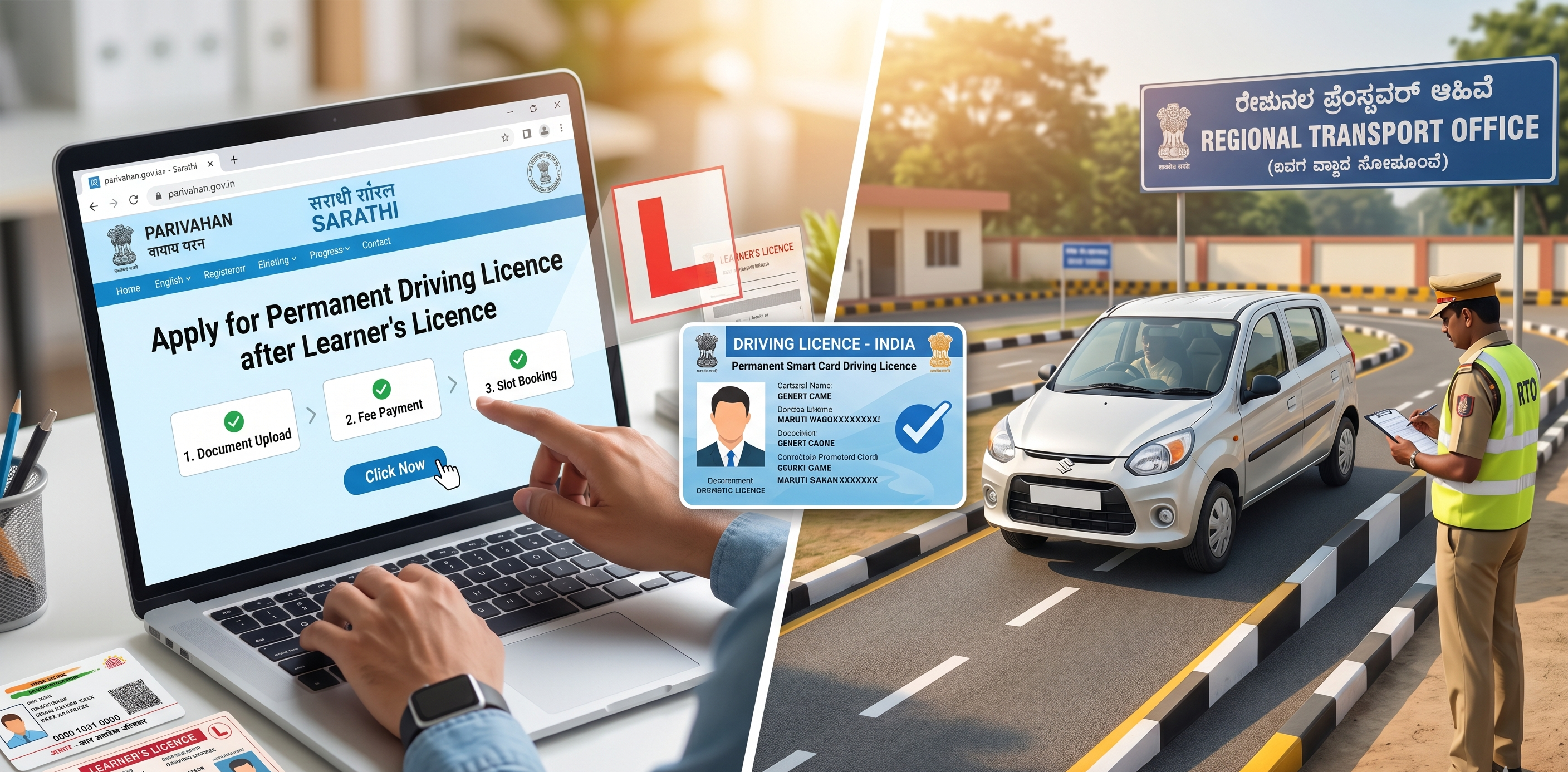 How to apply for permanent licence after LL