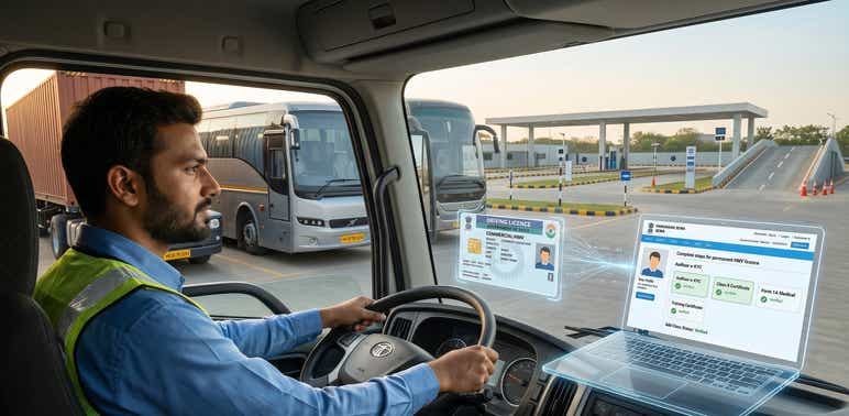 How to Apply for a Heavy Vehicle or Commercial Driving Licence in India: Complete Guide